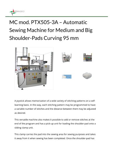 Automatic sewing machine for shouder pads MC PTX505-3A