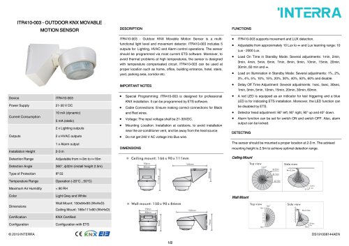 ITR410-003 - OUTDOOR KNX MOVABLE MOTION SENSOR