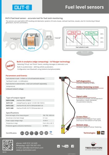 DUT-E fuel level sensor