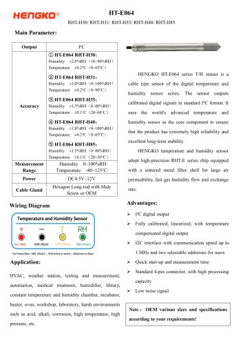 Temperature Sensor Probe and Humidity HT-E064