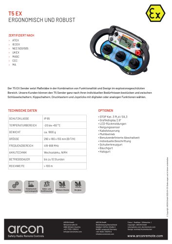 Produktdatenblatt T5 EX