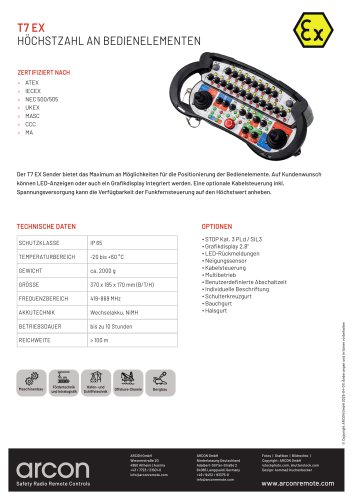 Produktdatenblatt T7 EX