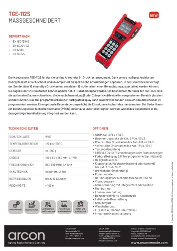 Produktdatenblatt TGE-112S