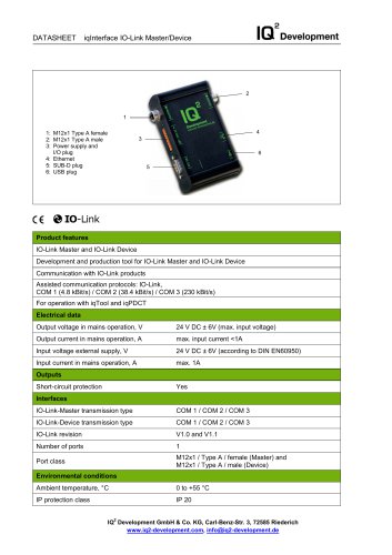 iqInterface IO-Link Master/Device