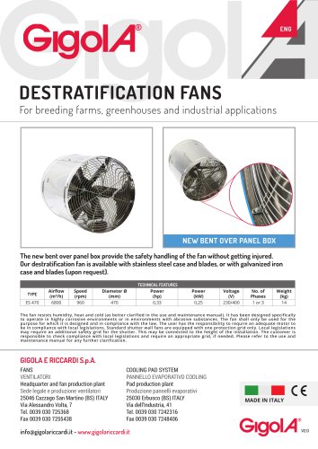 DESTRATIFICATION FAN