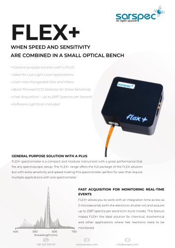 FLEX+ WHEN SPEED AND SENSITIVITY ARE COMBINED IN A SMALL OPTICAL BENCH