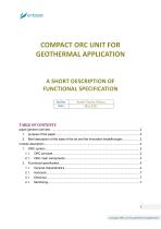 COMPACT ORC UNIT FOR GEOTHERMAL APPLICATION