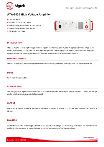 ATA-7020 High Voltage Amplifier
