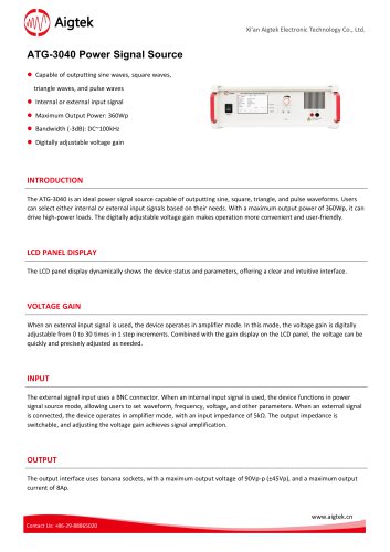 ATG-3040 Power Signal Source