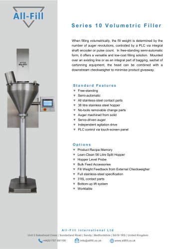 Series 10 Volumetric Filler