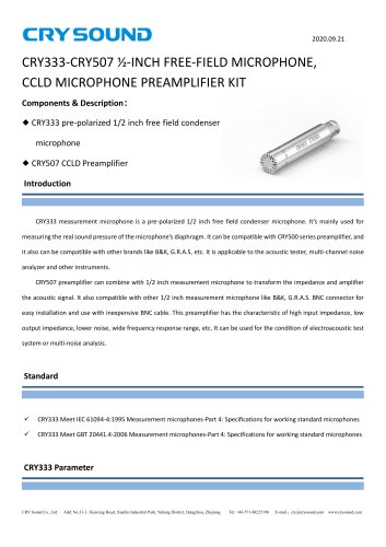 CRY333-CRY507 Microphone Preamplifier Set