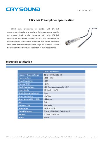 CRY547 Preamplifier