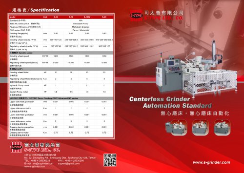 Centerless Grinding machines full series