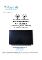 Product Specification Model: TTX133BHN-01 13.3″ HDMI Touch Display (1920*1080)