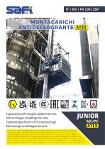 EXPLOSIONSGESCHÜTZTE ATEX-LASTENAUFZÜGE JUNIOR MC-PC (ZONE 0,1 UND 2)