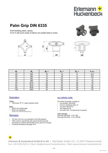 Palm Grip DIN 6335