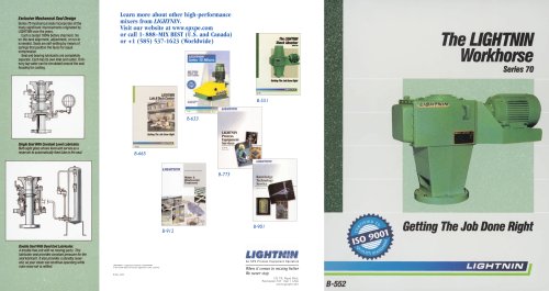 LIGHTNIN 70 Series Mixers