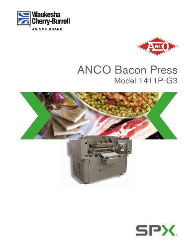 ANCO Bacon Press Model 1411P-G3 - Sales Brochure