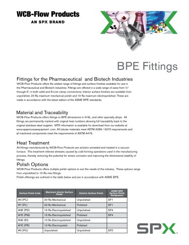 BPE Fittings