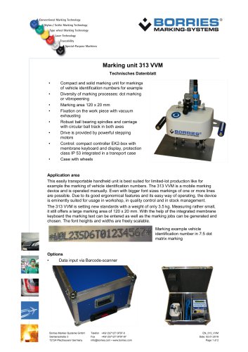 Marking unit 313 VVM