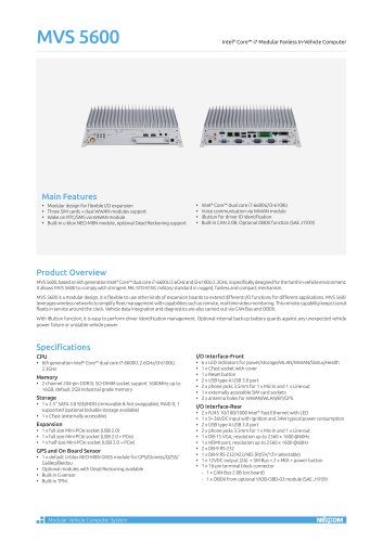 MVS 5600-BU Datasheet