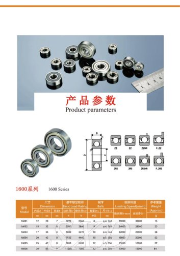 1600 Series Ball Bearings