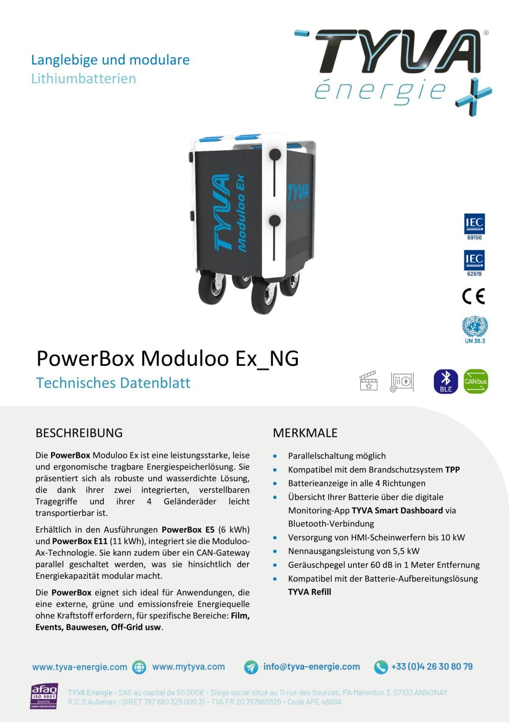 Brosch&uuml;re zur PowerBox-Produktreihe - TYVA Energie