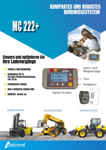 MC 222+ Kompaktes und Robustes Bordwiege system
