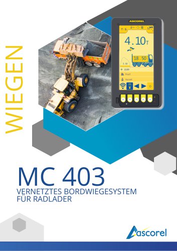 MC 403 VERNETZTES BORDWIEGESYSTEM F&Uuml;R RADLADER