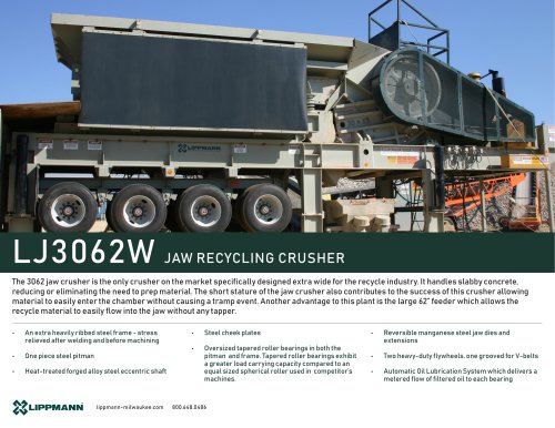 LJ3062W JAW RECYCLING CRUSHER