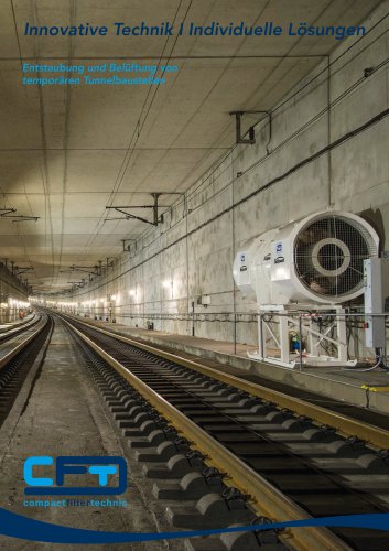Entstaubung und Belüftung von temporären Tunnelbaustellen