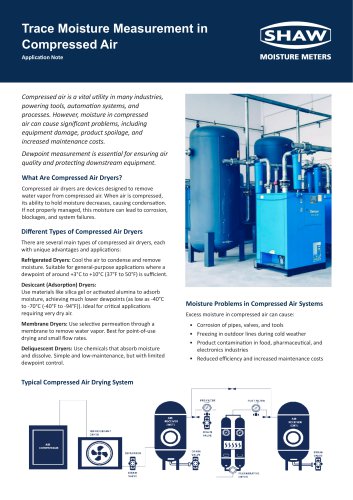 Application Note - Trace Moisture in Compressed Air