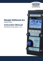 SDHmini-Ex Intrinsically Safe Portable Hygrometer Instruction Manual