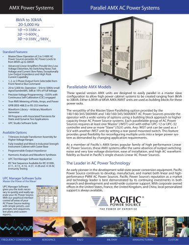 AMX Parallel AC Power Systems Product Brochure