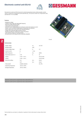 Electronic control unit ES/43