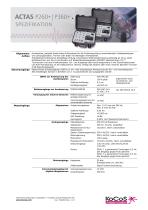  ACTAS P360+ | ACTAS P260+ Spezifikationen 