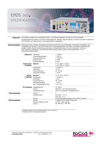  EPOS 360 Spezifikationen 