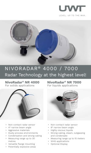 NivoRadar® series NR 4000 / NR 7100 / NR 7200