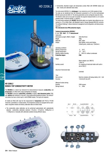 Benchtop Conductivity meters HD 2206.2