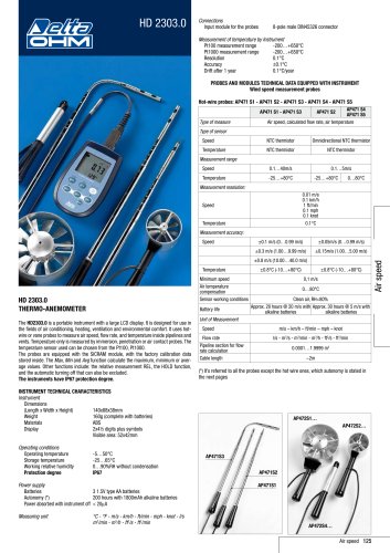 HD 2303.0 THERMO-ANEMOMETER