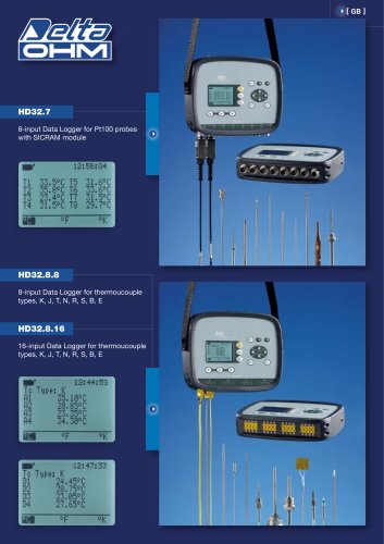 Temperature Datalogger 8/16 channel HD32.7