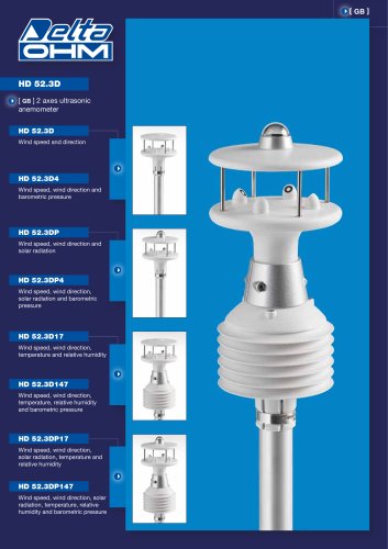 Ultrasonic Anemometer HD52.3D Delta Ohm