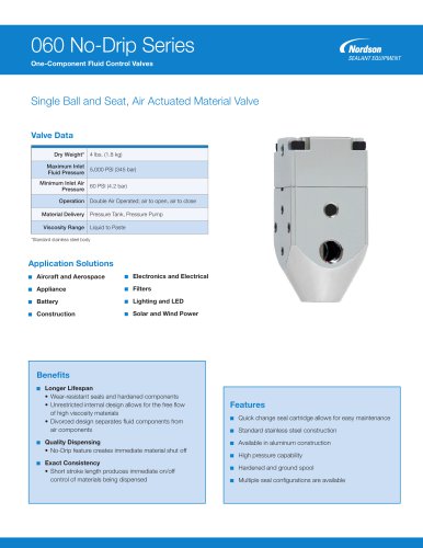 060 Series No-Drip Flow Control Valve