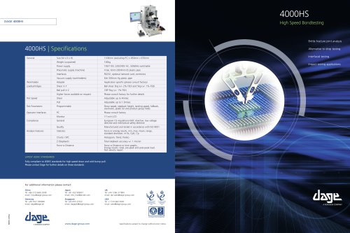 4000HS High Speed Bondtesting