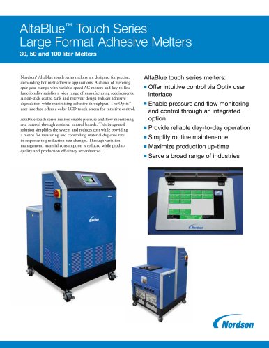 Altablue touch series melter large format