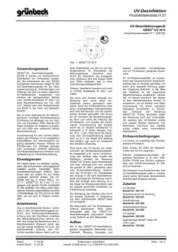 UV-Desinfektion