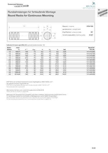 Round Racks for Continuous Mounting