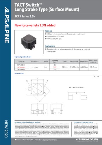 SKPS Series 3.3N - Long Stroke Type (Surface Mount)