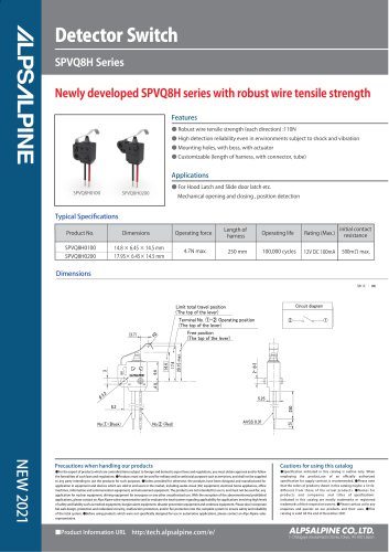 SPVQ8H Series - Detector Switch