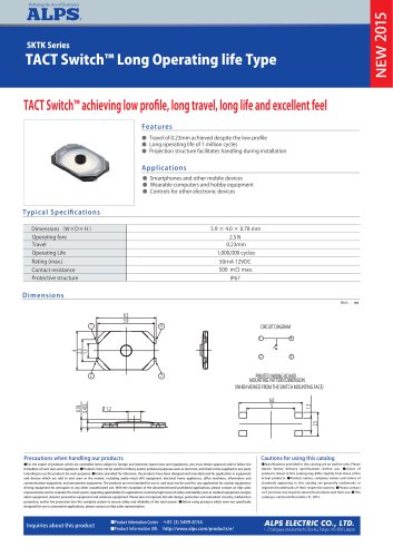 TACT Switch™ Long Operating life Type SKTK Series